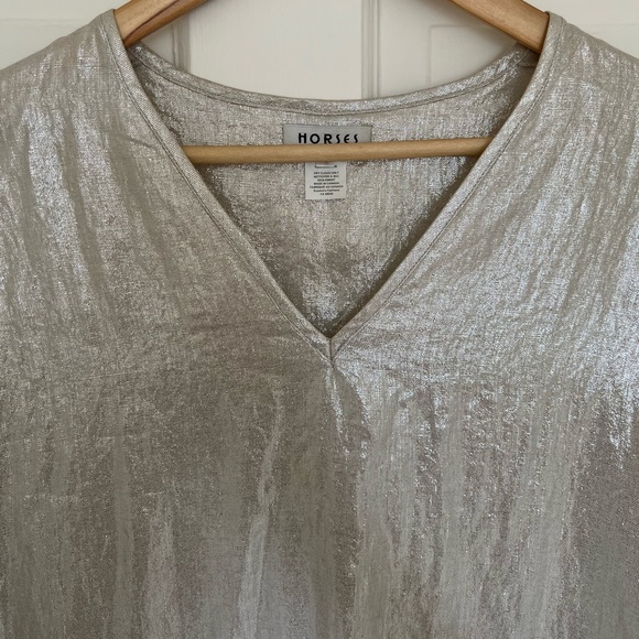 Horses Atelier Smoking Dress in Italian Metallic Linen size 1 - Picture 13 of 13